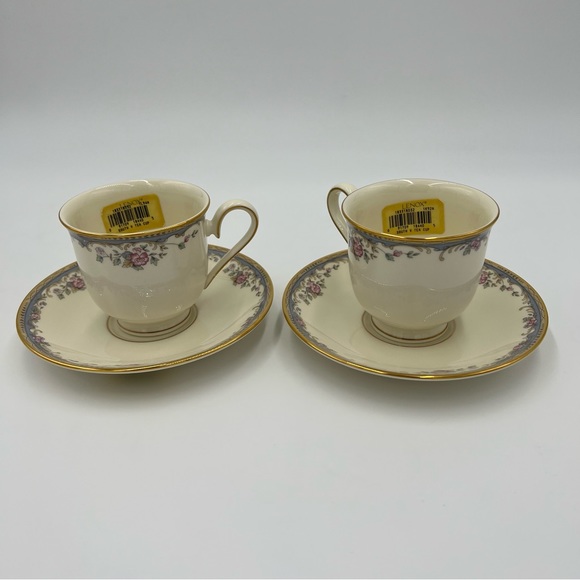 LENOX  SOUTHERN VISTA  FOOTED CUP AND SAUCER SET OF TWO - Picture 7 of 8